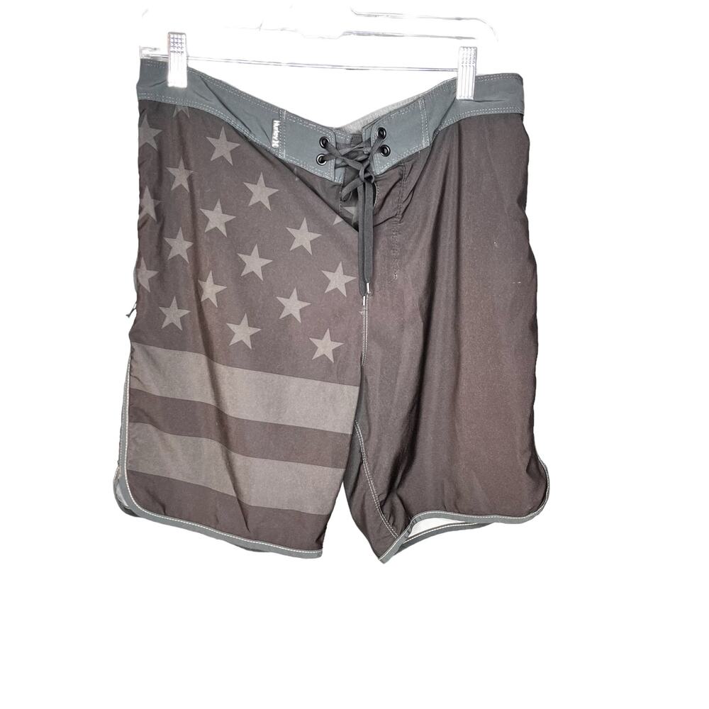 Hurley Phantom Board Shorts Stripes Flag Size 31